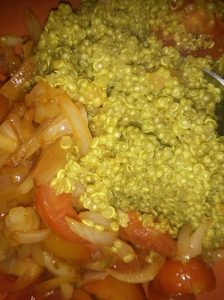 Quinoa and tomatoes salad