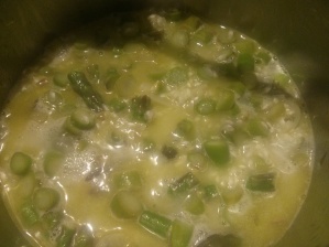 green asparagus risotto